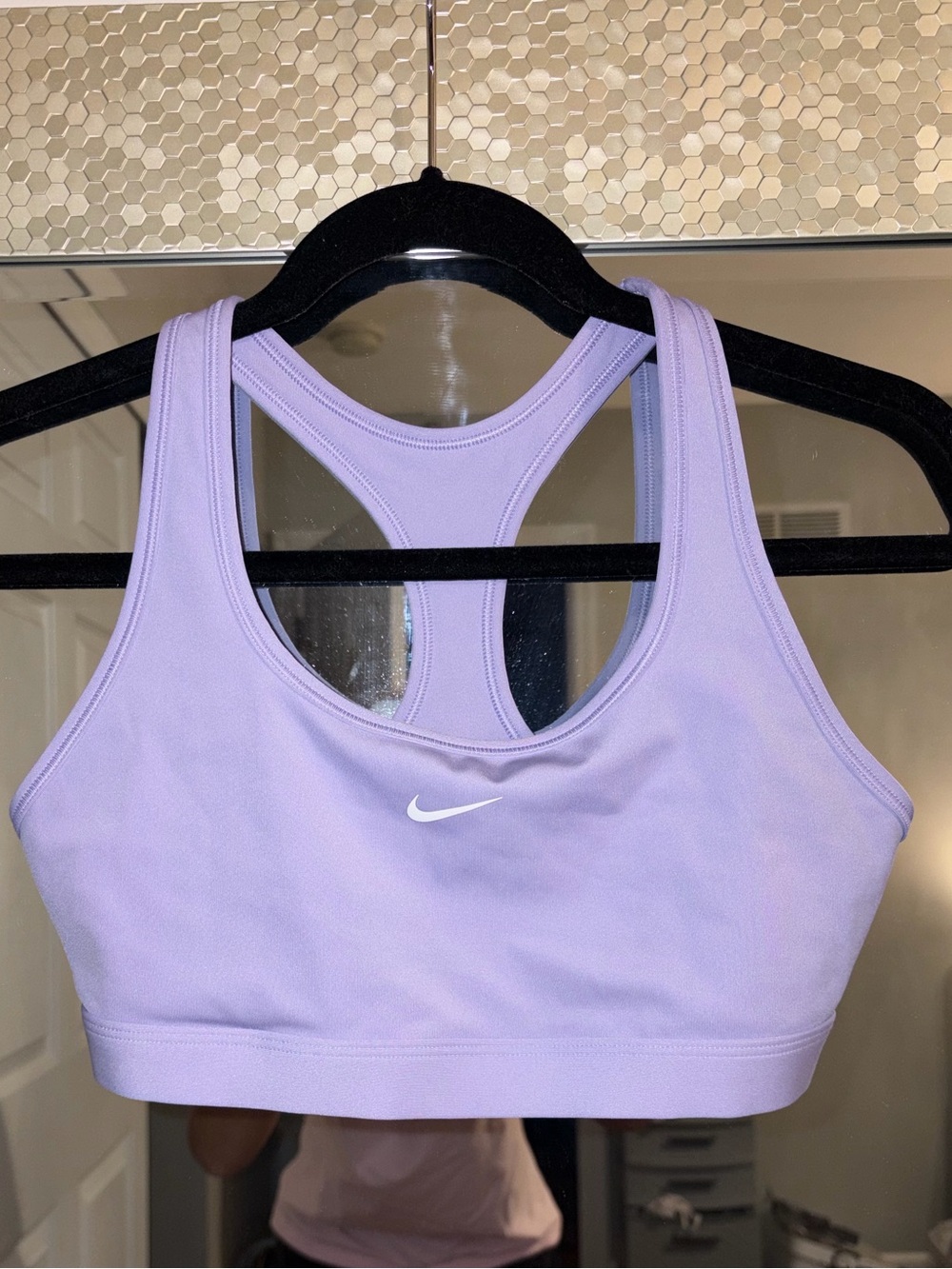 Nike Lavender Racerback Sports Bra with Swoosh